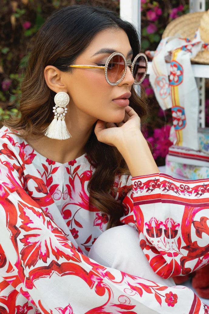 Red & White Floral Co-ord Set