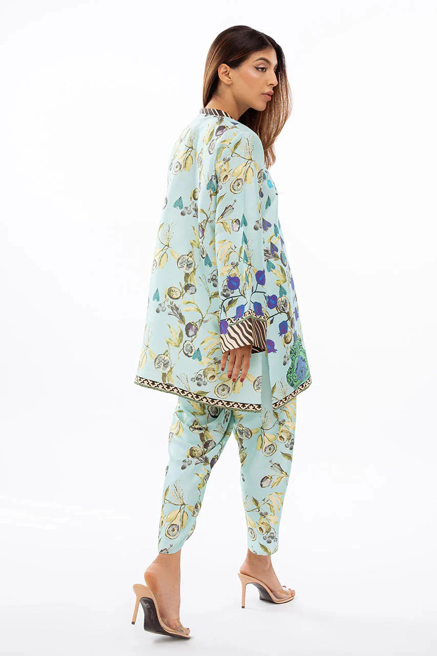 Pastel Printed Co-ord Set with Artistic Detailing