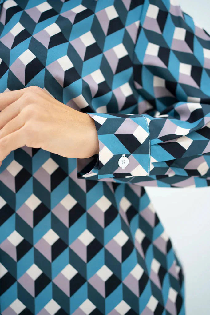 Korean BSY Co-ord sets in Stylish 3D Cubic Print