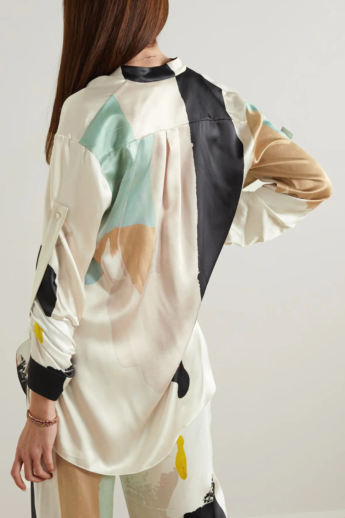Abstract Print Persian Silk Co-ord Set