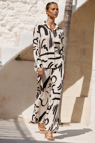 Abstract Monochrome Co-ord Set – Effortless Chic
