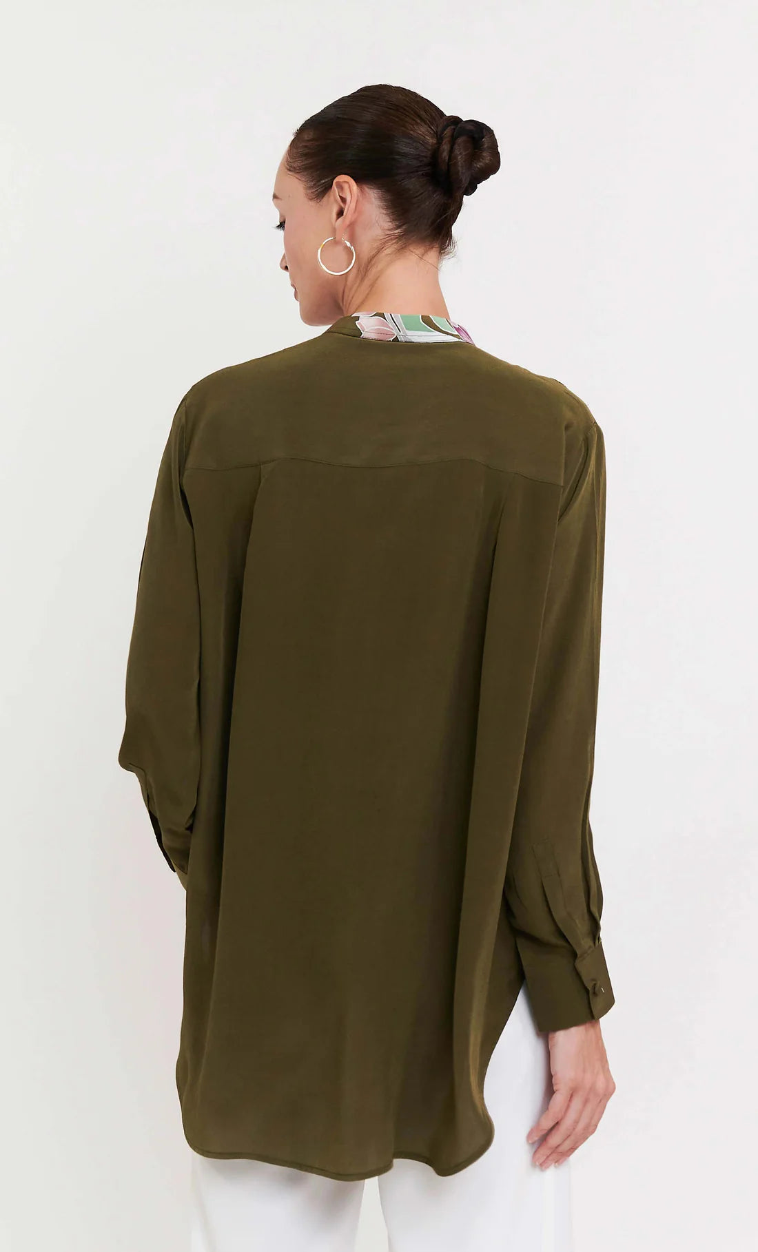 Botanic Grace | Olive Artichoke Printed Shirt