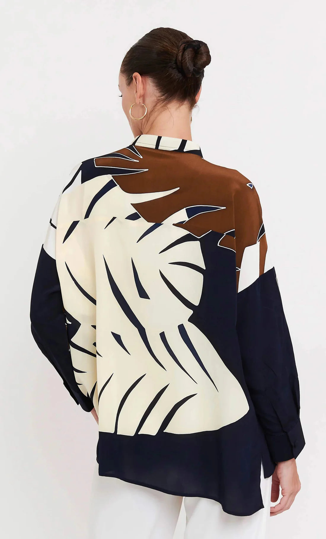 Abstract Luxe | Multicolor Silk-Inspired Shirt