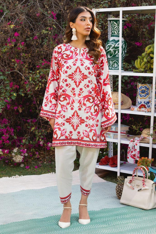 Red & White Floral Co-ord Set
