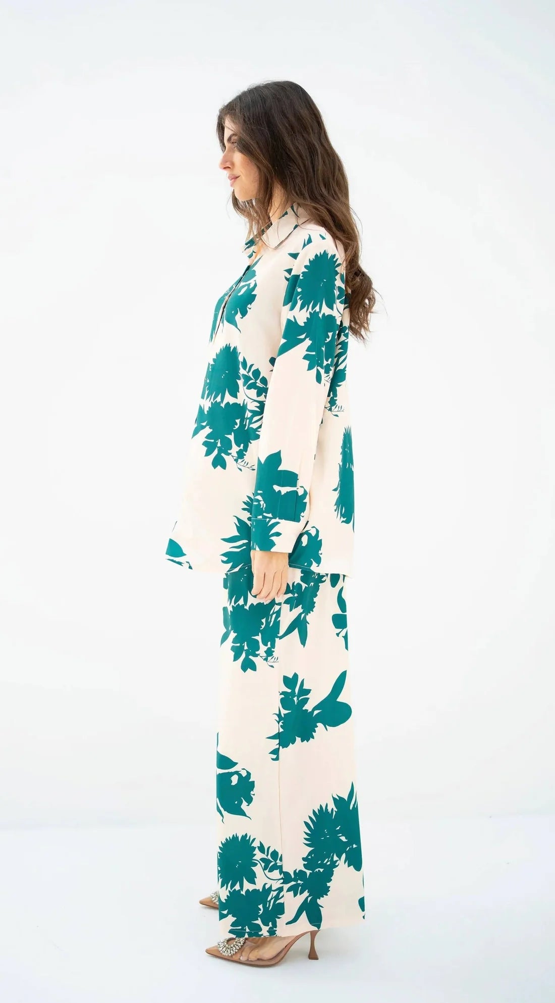 Blue Blossom  Persian Silk Co-ord Set