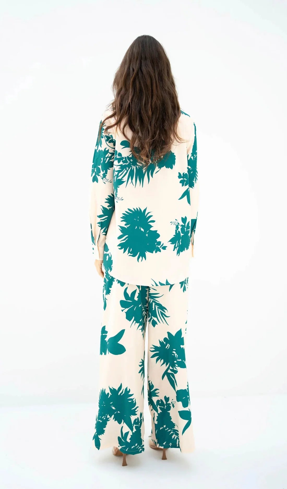 Blue Blossom  Persian Silk Co-ord Set