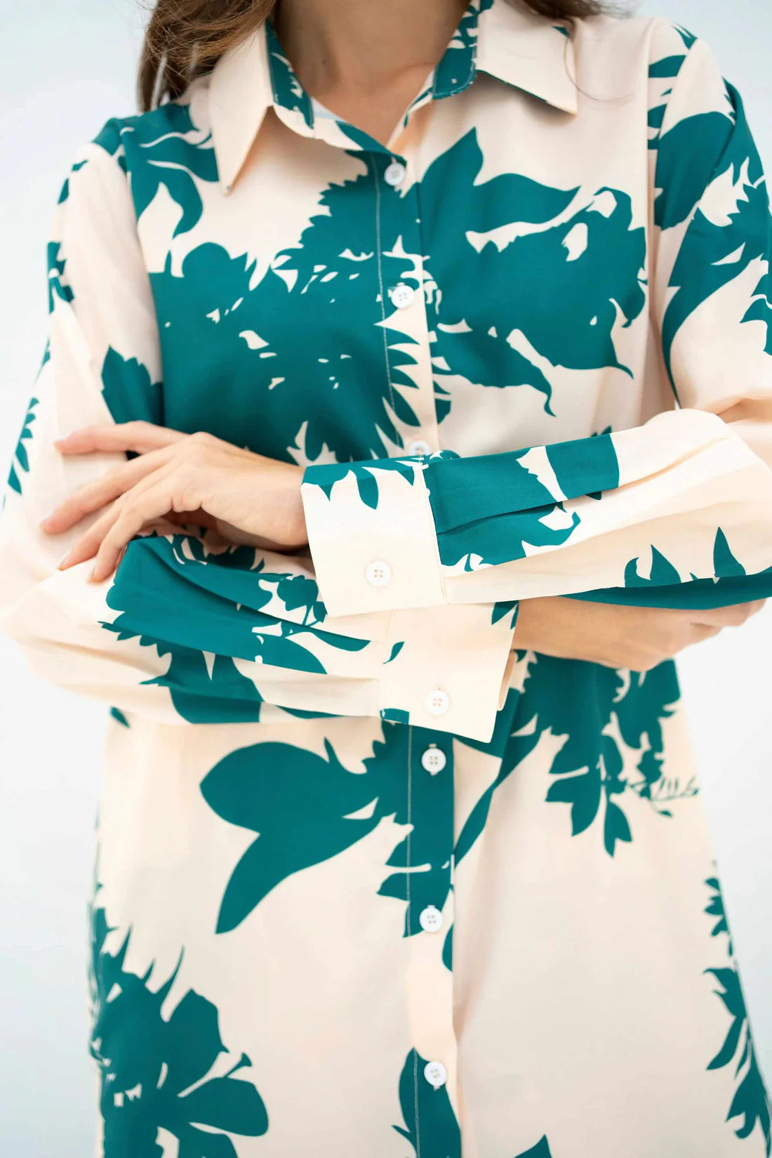 Blue Blossom  Persian Silk Co-ord Set