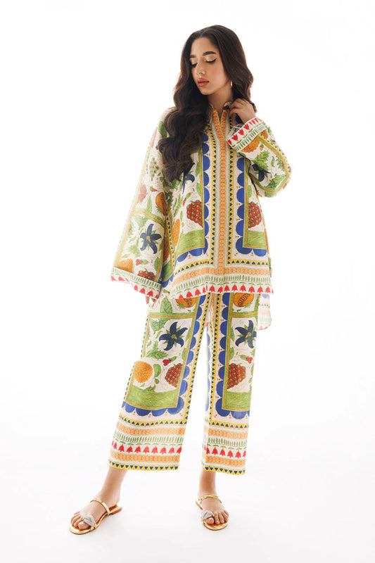 Colorful Vintage Theme Edition - Women's Printed Co-ord Set