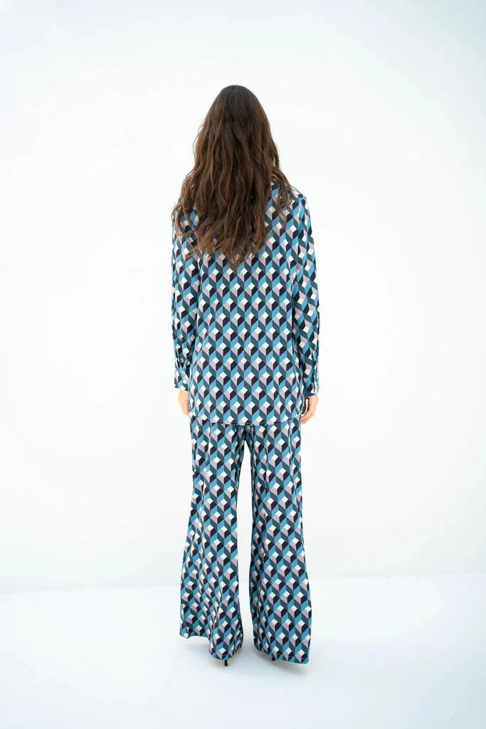 Korean BSY Co-ord sets in Stylish 3D Cubic Print