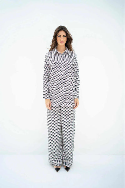Elegant Black & White Co-ord with Pocket Detailing