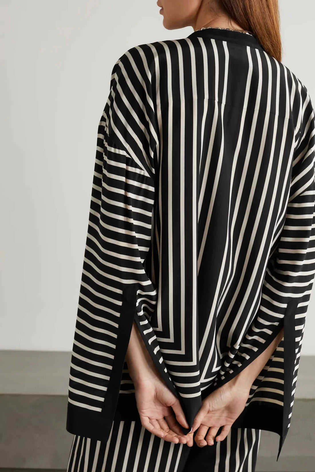 Black Graphic Stripe Elegance Co-ord Set