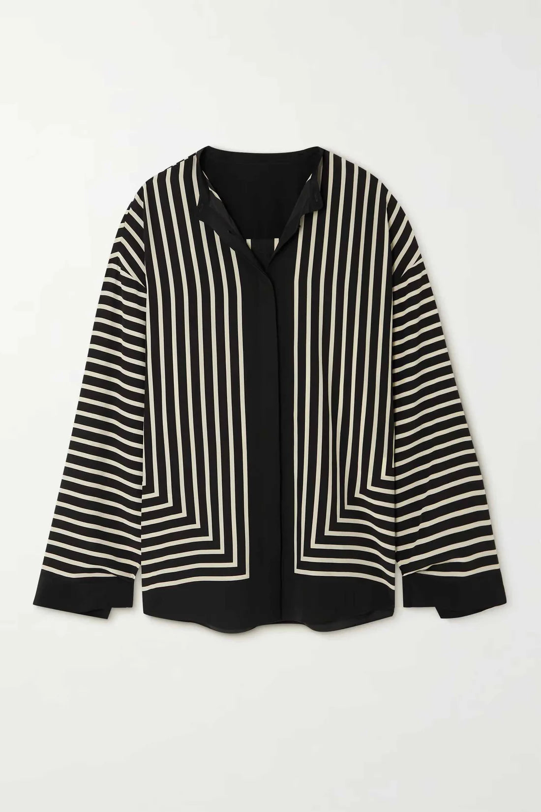 Black Graphic Stripe Elegance Co-ord Set