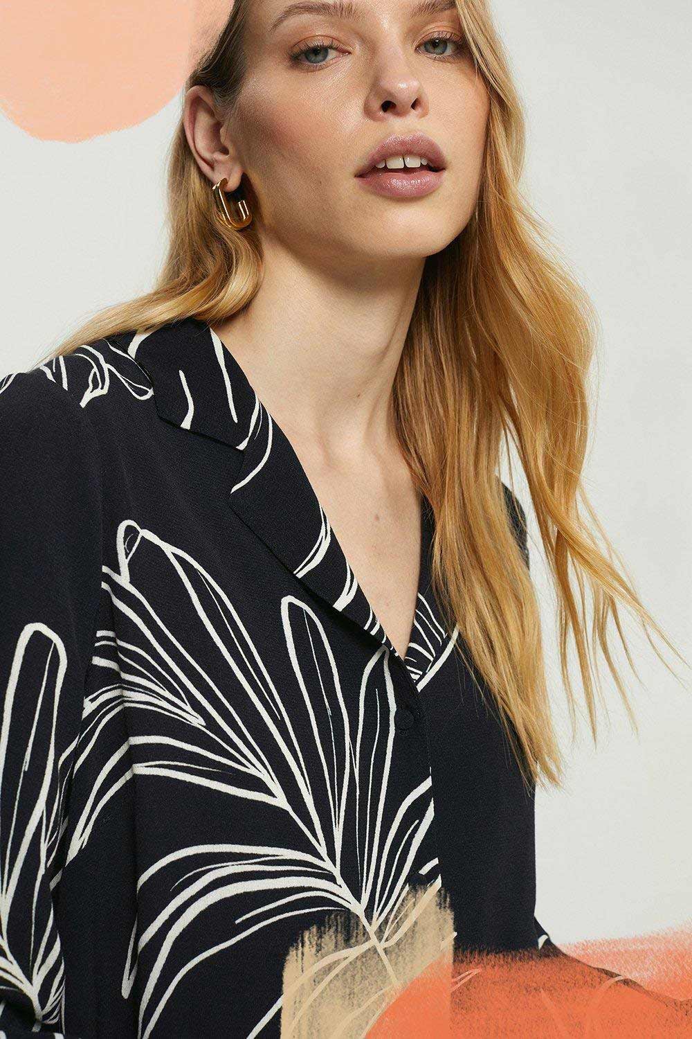 Korean Leaves Noir | Relaxed Co-ord Set