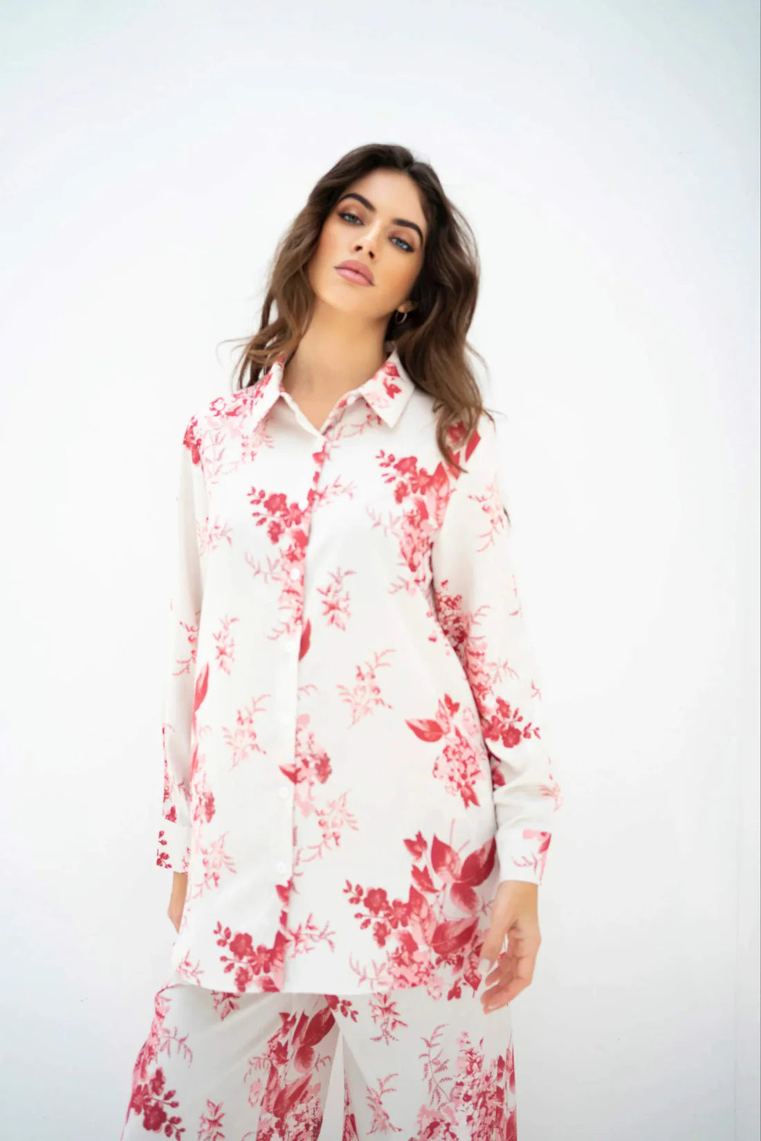 PinkBlossom | Korean BSY Co-ord SET in Floral Elegance