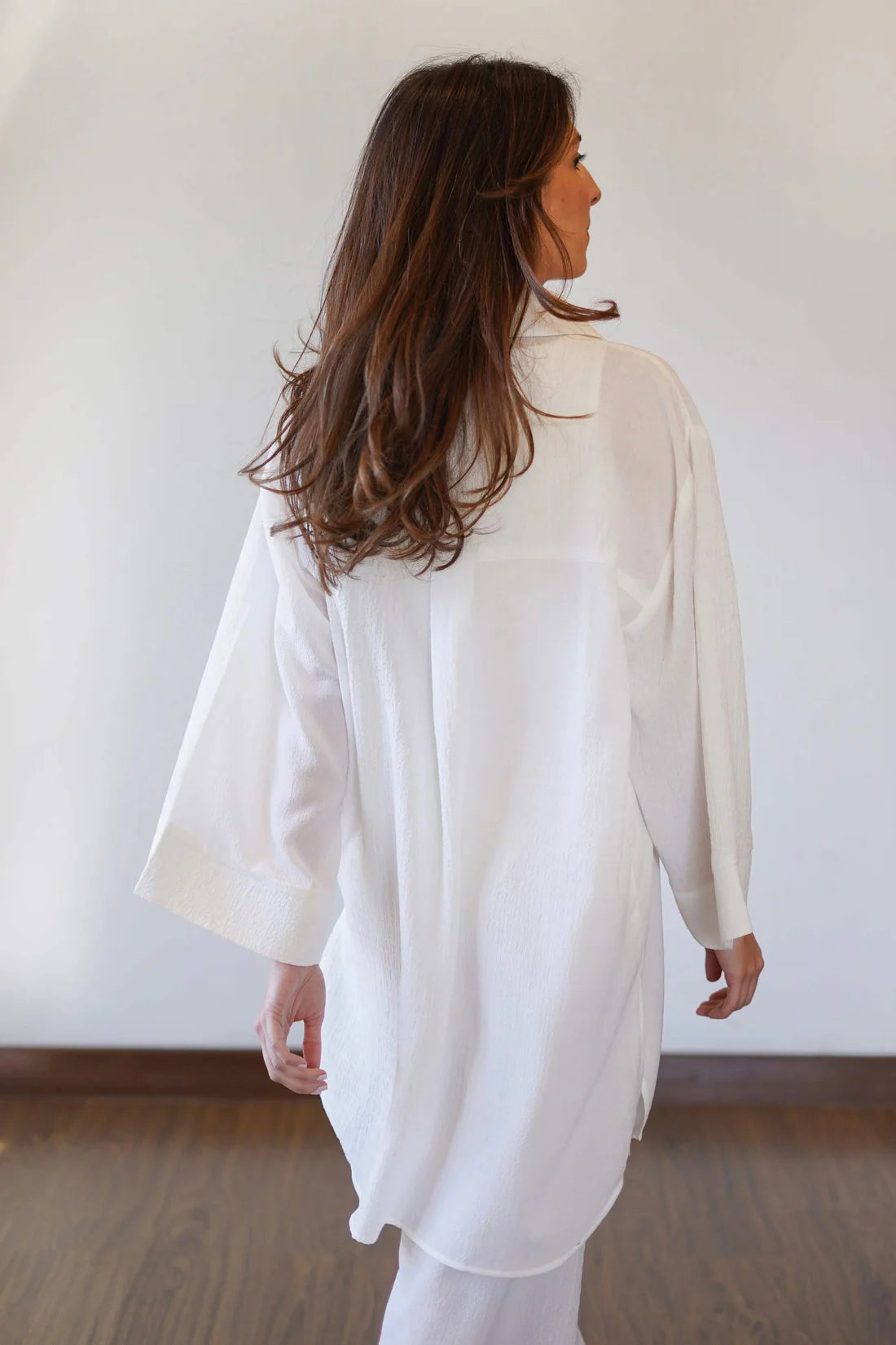 Premium White Co-ord Set in Luxe Textured Fabric