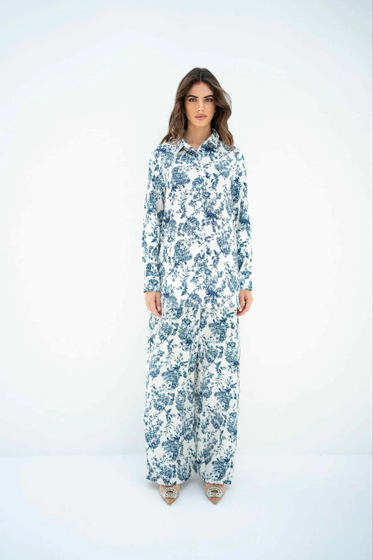 Korean Floral Co-ord Set
