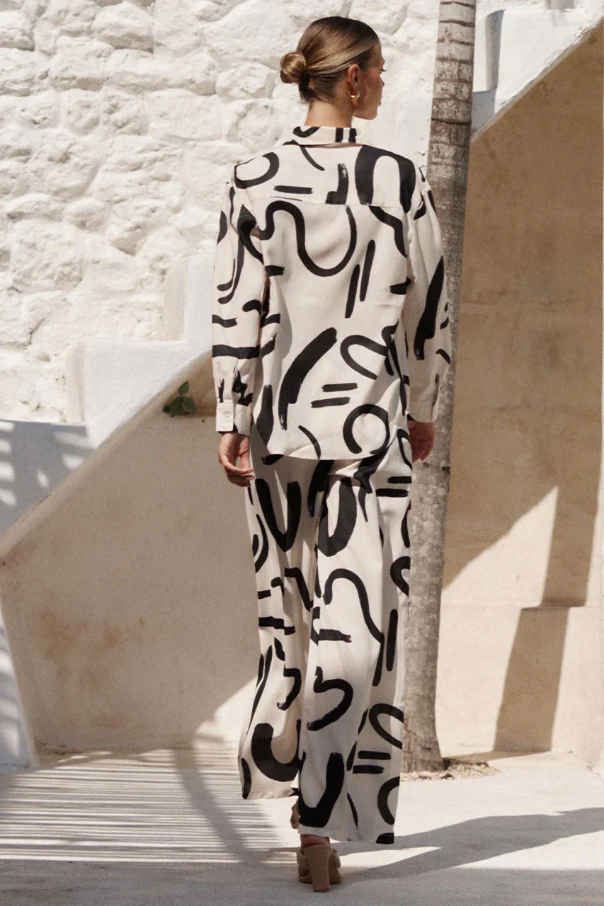 Abstract Monochrome Co-ord Set – Effortless Chic